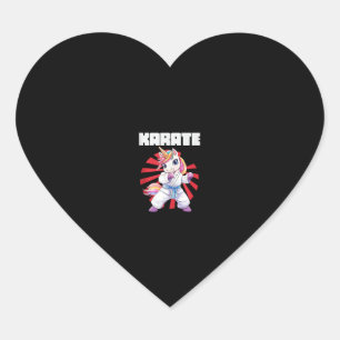 Cute Karate Unicorn MMA Tank Top Heart Sticker