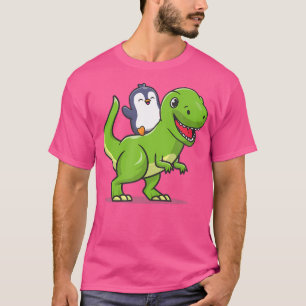 Cute Kawai Kids Dinosaur Penguin Lover T-Shirt