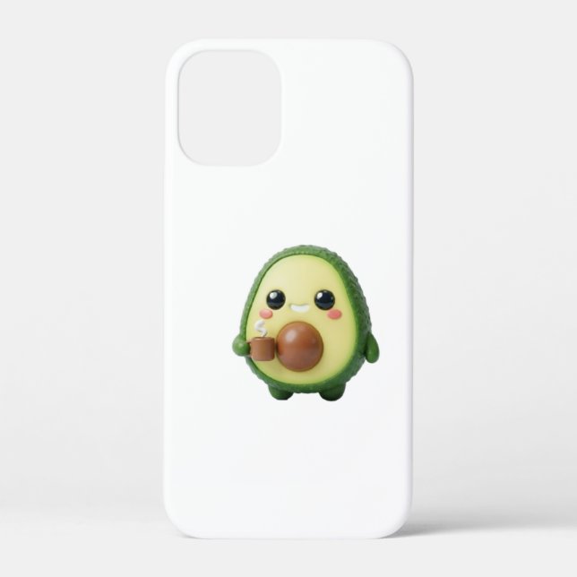 Cute Kawaii 3D Avocado Sticker Case-Mate iPhone Case (Back)