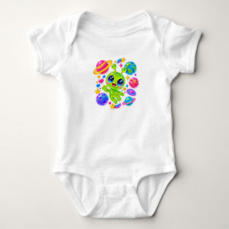 Cute Kawaii Alien Space Baby Bodysuit