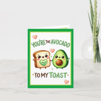 Cute Kawaii Alvacado and Toast Thank You Card