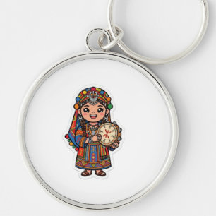 Cute Kawaii Amazigh Berber Wom Keychain