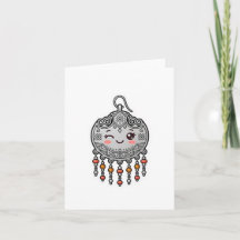 Cute Kawaii Amazigh Moroccan Silver EarringSticker
