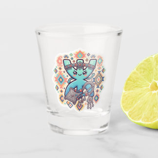 Cute Kawaii Amazigh Yaz Symbol Berber Sticker Shot Glass