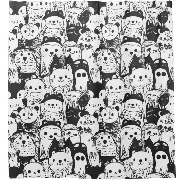 Cute Kawaii Animal Doodle Pattern (1) (Front)