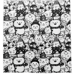 Cute Kawaii Animal Doodle Pattern (2)