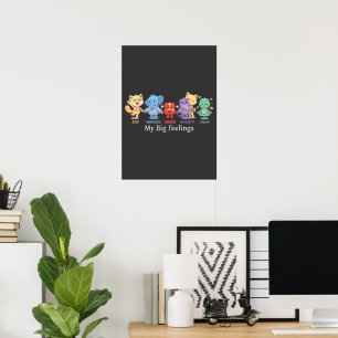 Cute Kawaii Animals Mental Health Emotions & Feeli Poster
