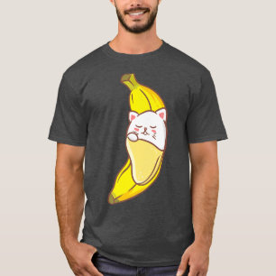 Cute Kawaii Anime Banana Cat Kitten Aesthetic Ja T-Shirt