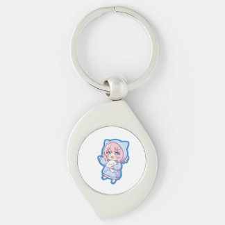 Cute Kawaii Anime Girl Sticker Keychain
