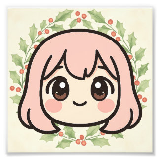 Cute Kawaii Anime Girl Wood Wall Art