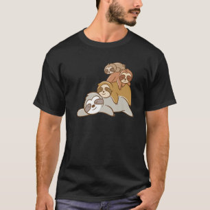 Cute Kawaii Anime - Sloth Stack - Sloths Aesthetic T-Shirt