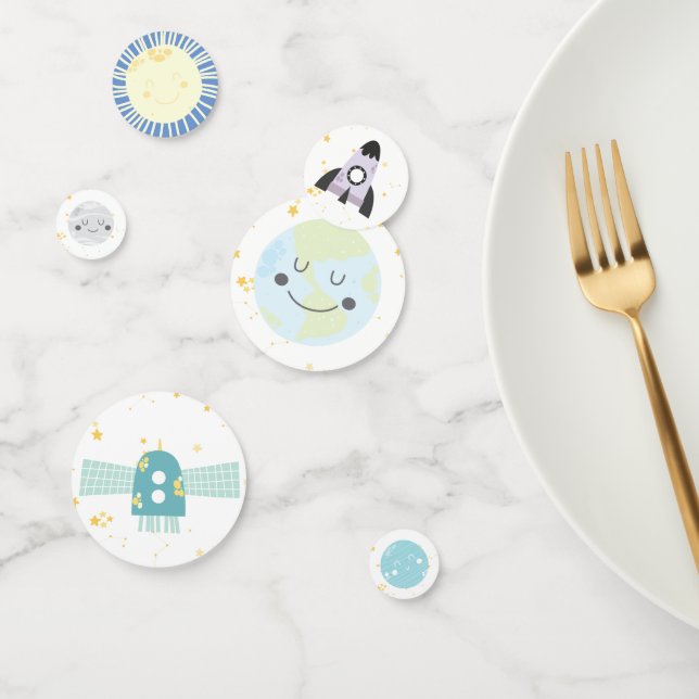 Cute Kawaii Astronomy Outer Space Party Confetti (Group)