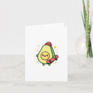 Cute Kawaii Avocado Baby Magnet. Card