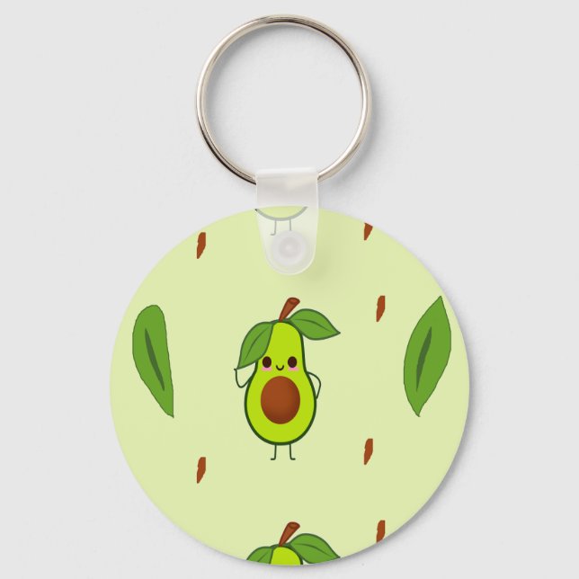 Cute kawaii avocado keychain (Front)
