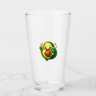 Cute Kawaii Avocado Laughing Crying Tears of Joy S Glass