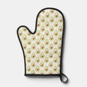 Cute Kawaii Avocado Pattern Funny Kitchen Oven Mit Mitt