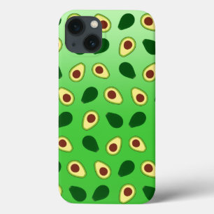 Cute Kawaii Avocado slice summer gradient Pattern iPhone 13 Case