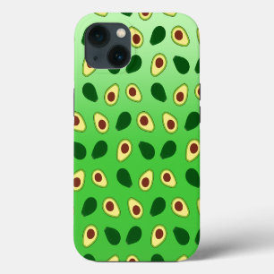 Cute Kawaii Avocado slice summer gradient Pattern iPhone 13 Case