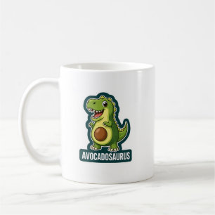 Cute Kawaii Avocadosaurus Dinosaur Funny Pun Coffee Mug