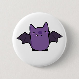 Cute Kawaii Baby Bat 2 Inch Round Button