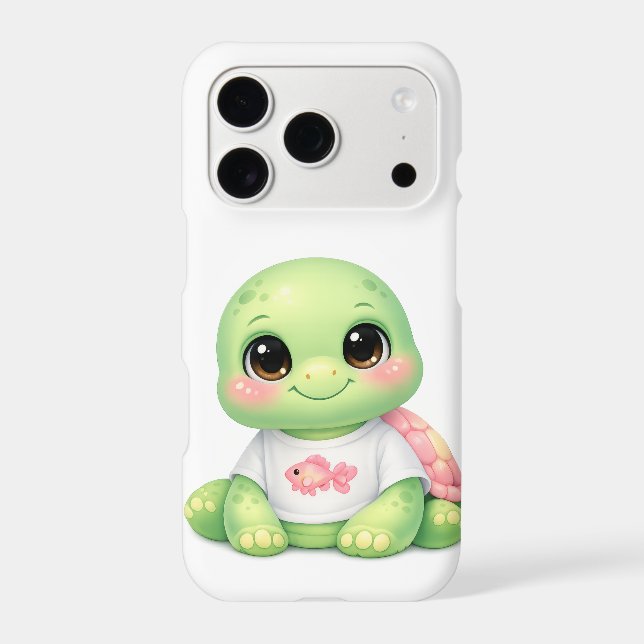 Cute Kawaii Baby Sea Turtle iPhone Case (Back)