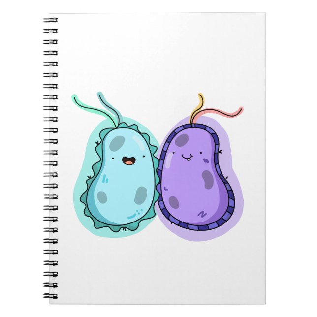 Cute Kawaii Bacteria Notebook (Front)