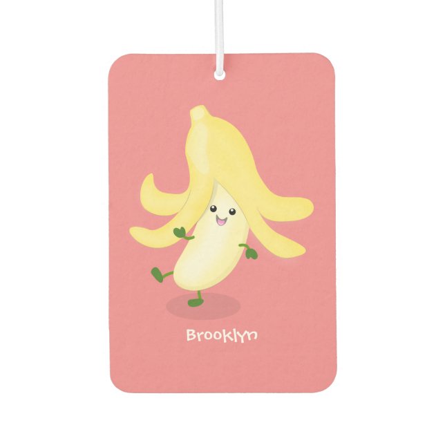 Cute kawaii banana cartoon  air freshener (Front)