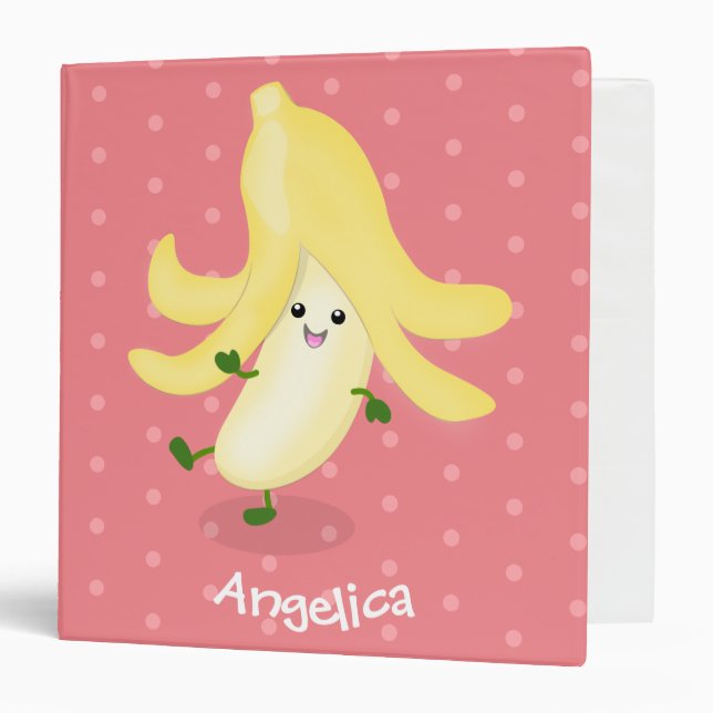 Cute kawaii banana cartoon binder (Front/Inside)