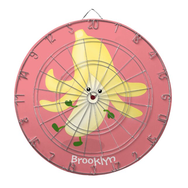 Cute kawaii banana cartoon dartboard (Front)