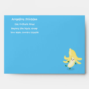Cute kawaii banana cartoon envelope