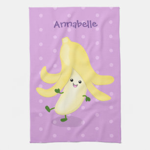 Cute kawaii banana cartoon kitchen towel
