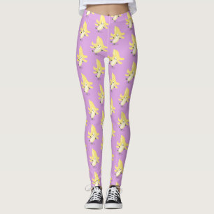 Cute kawaii banana cartoon leggings