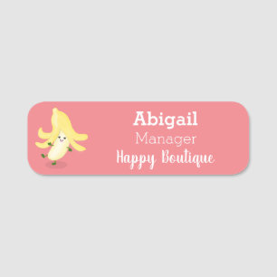 Cute kawaii banana cartoon  name tag