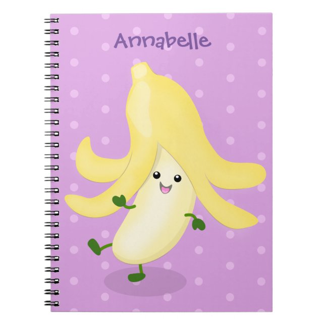 Cute kawaii banana cartoon notebook (Front)