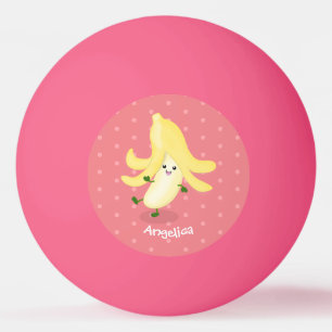 Cute kawaii banana cartoon ping pong ball