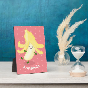 Cute kawaii banana cartoon plaque