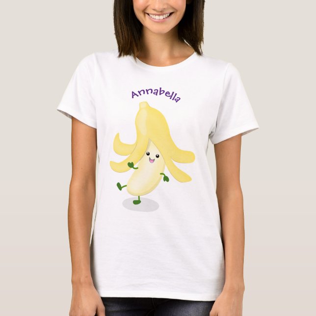 Cute kawaii banana cartoon T-Shirt (Front)