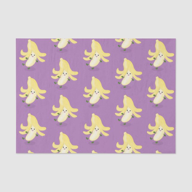 Cute kawaii banana cartoon tissue paper (Front)