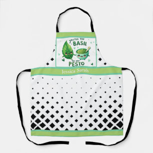 Cute Kawaii Basil and Pesto Apron
