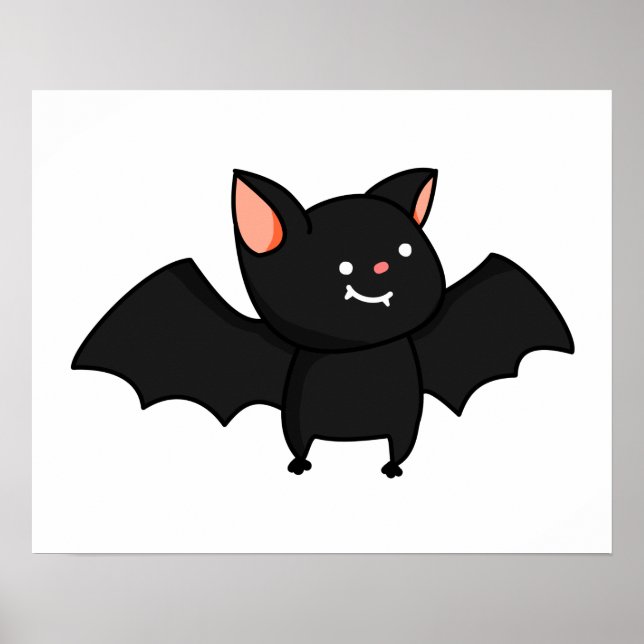Cute Kawaii Bat Poster (Front)