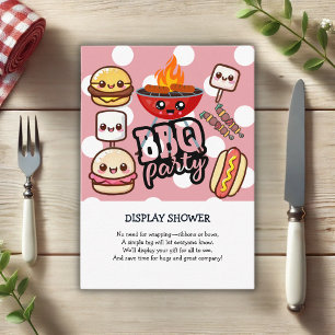 Cute Kawaii BBQ Party Baby Shower Enclosure Card