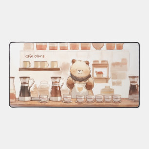 Cute Kawaii Bear Café Café Bureau Mat