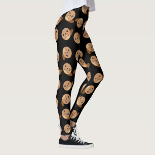 Cute kawaii beaver forest animal black leggings