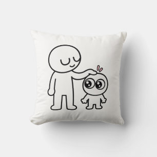 Cute Kawaii Best Friends Cartoon – Adorable Friend Throw Pillow