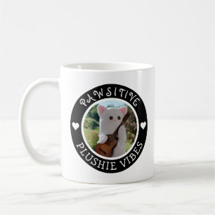 Cute Kawaii Black Pawsitive Plushie Vibes Photo Coffee Mug