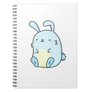 Cute Kawaii Blue Bunny Notebook