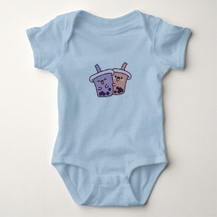 Cute Kawaii Boba Bubble Tea Best Friends Birthday  Baby Bodysuit