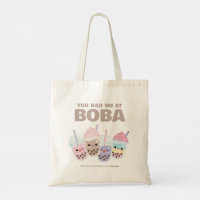 Cute Kawaii Boba Sac fourre-tout de thé à bulle