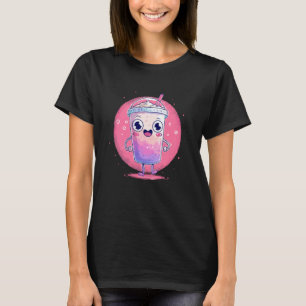 Cute Kawaii Boba Tea Happy Bubble Drink Lovers T-Shirt