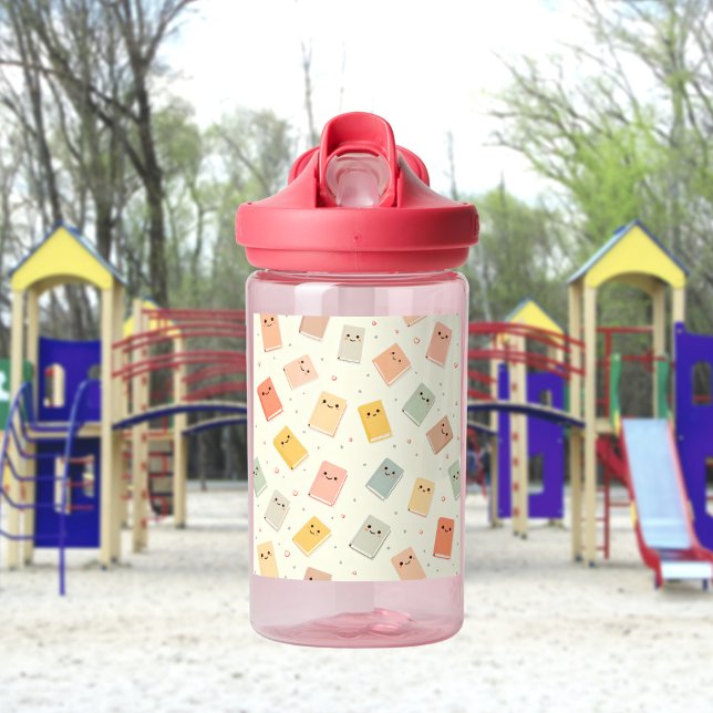 Cute Kawaii Books Water Bottle (Creator Uploaded)